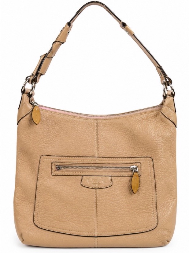 Coach Penelope F14681 Ivory/Cream Pebbled Leather Hobo Shoulder Bag Vintage/Y2